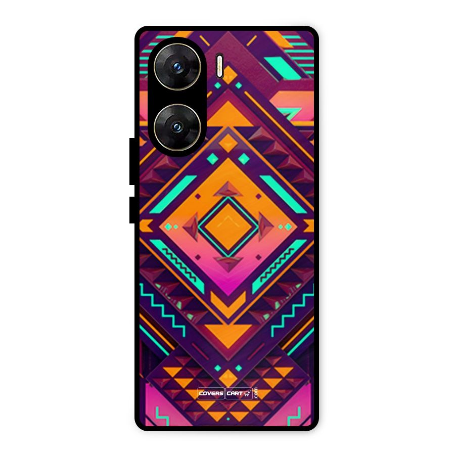 Creative Rhombus Metal Back Case for Vivo V29e