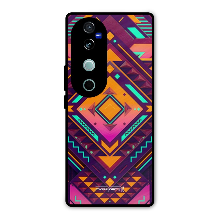 Creative Rhombus Metal Back Case for Vivo V40 Pro