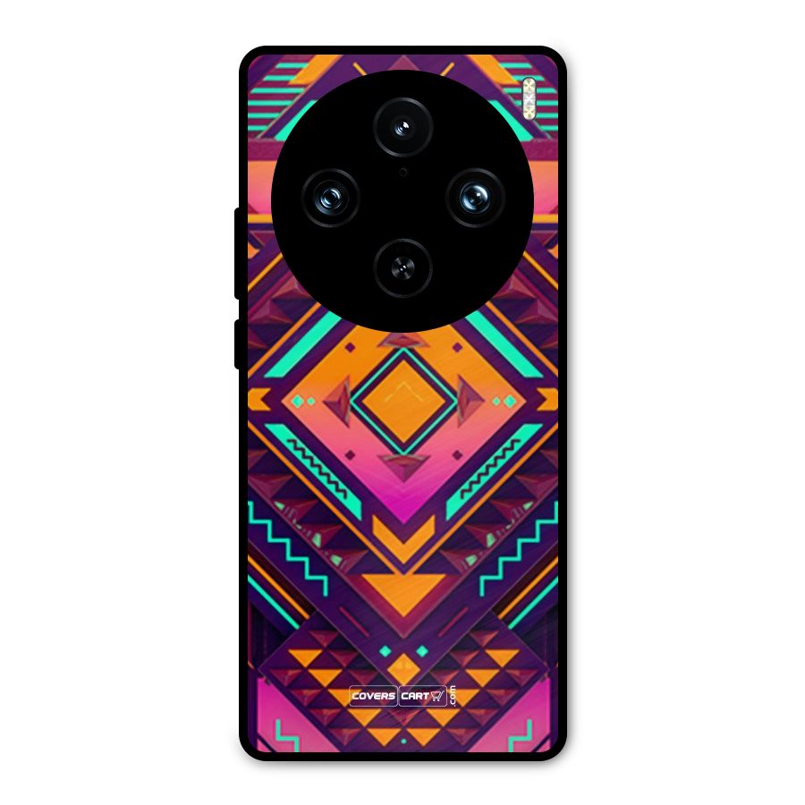 Creative Rhombus Metal Back Case for Vivo X100 Pro