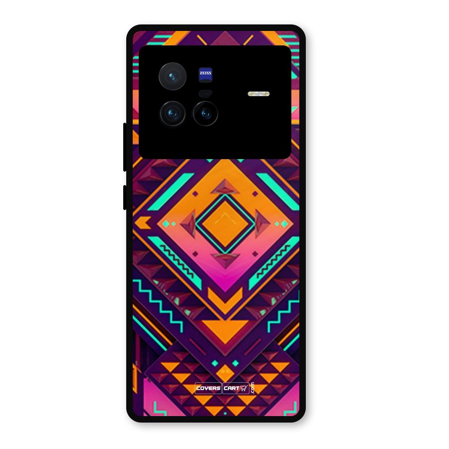 Creative Rhombus Metal Back Case for Vivo X80