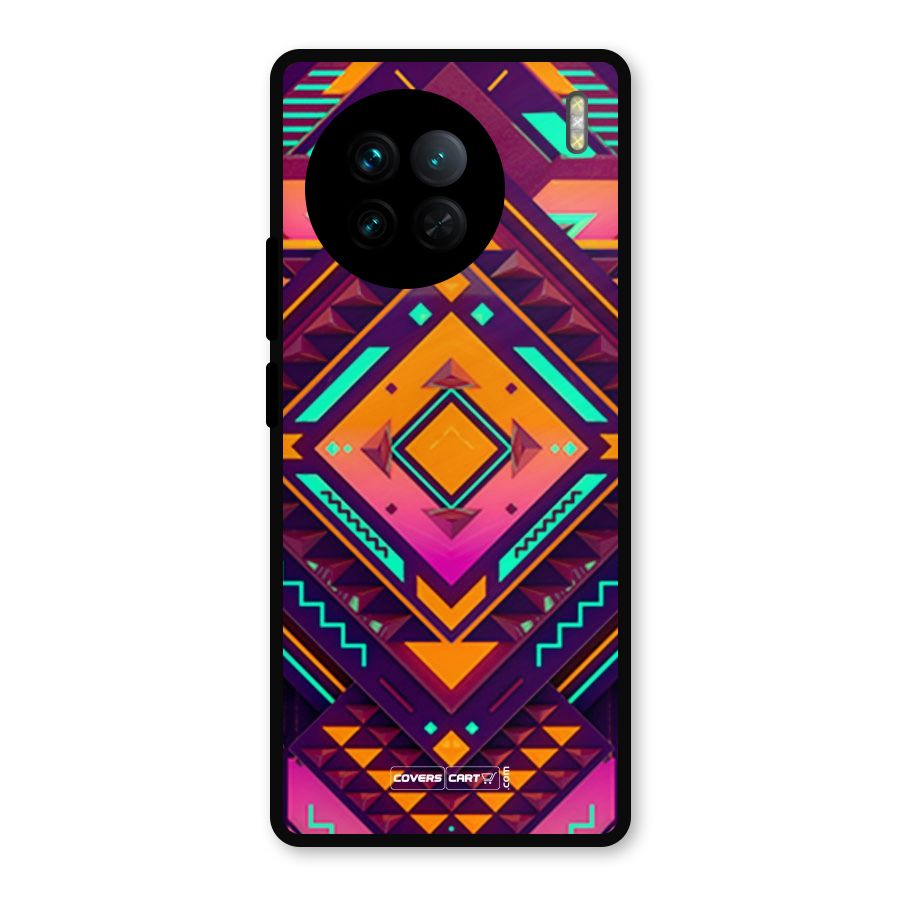 Creative Rhombus Metal Back Case for Vivo X90