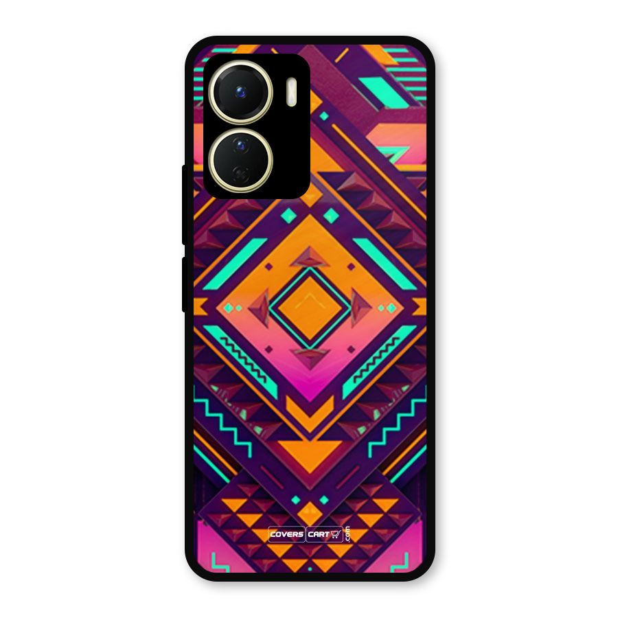 Creative Rhombus Metal Back Case for Vivo Y16