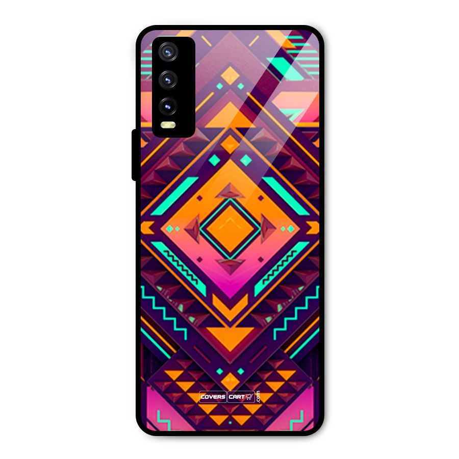 Creative Rhombus Metal Back Case for Vivo Y20