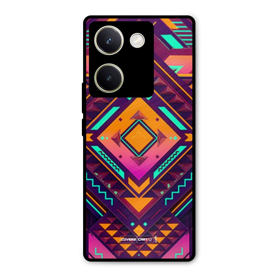 Creative Rhombus Metal Back Case for Vivo Y200 Pro