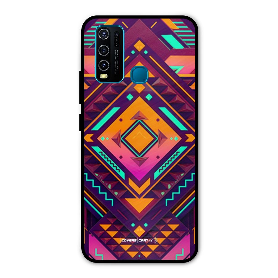 Creative Rhombus Metal Back Case for Vivo Y30