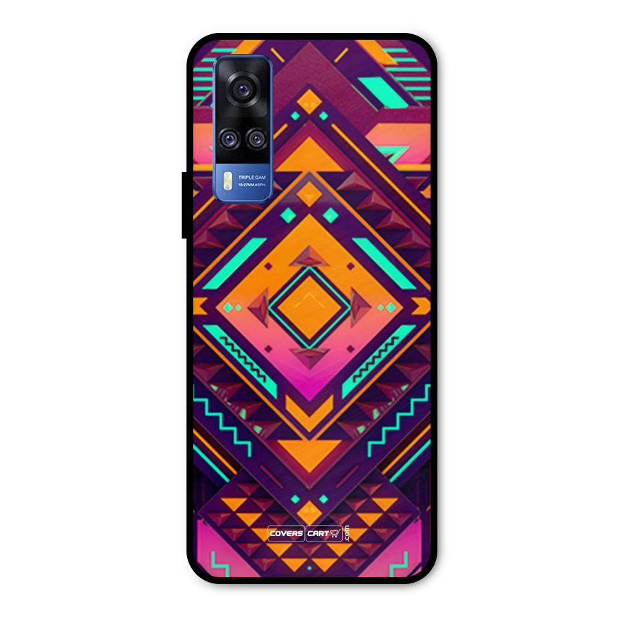 Creative Rhombus Metal Back Case for Vivo Y51A