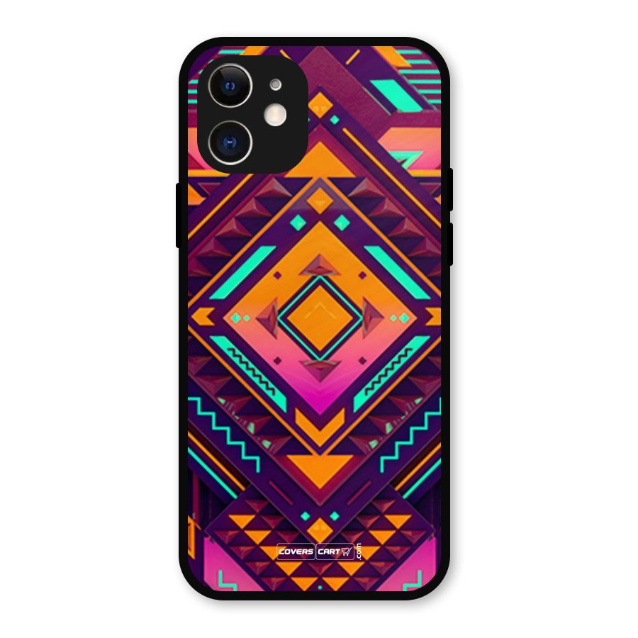 Creative Rhombus Metal Back Case for iPhone 12