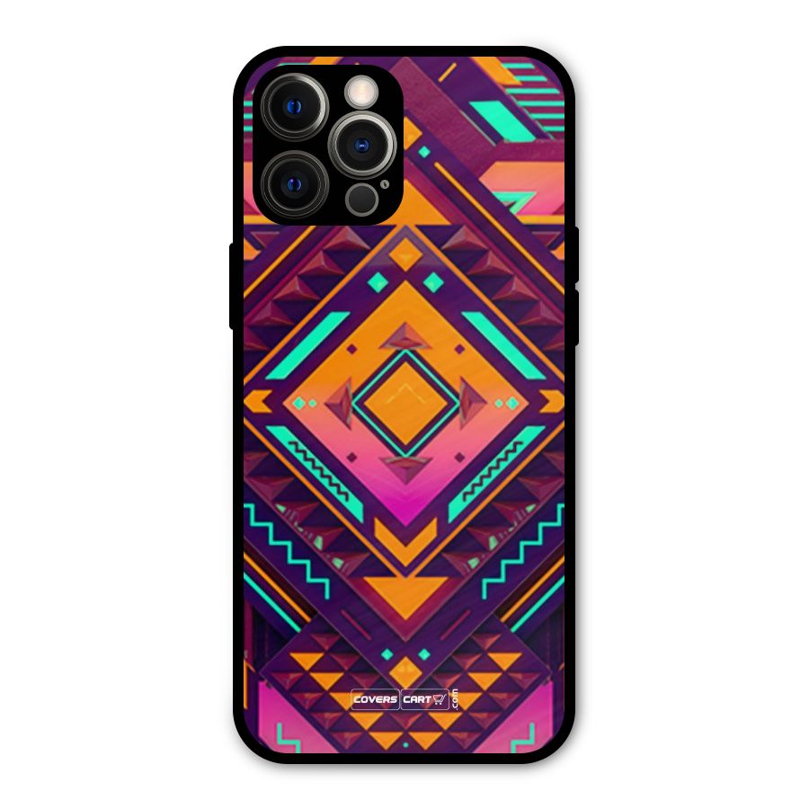 Creative Rhombus Metal Back Case for iPhone 12 Pro Max