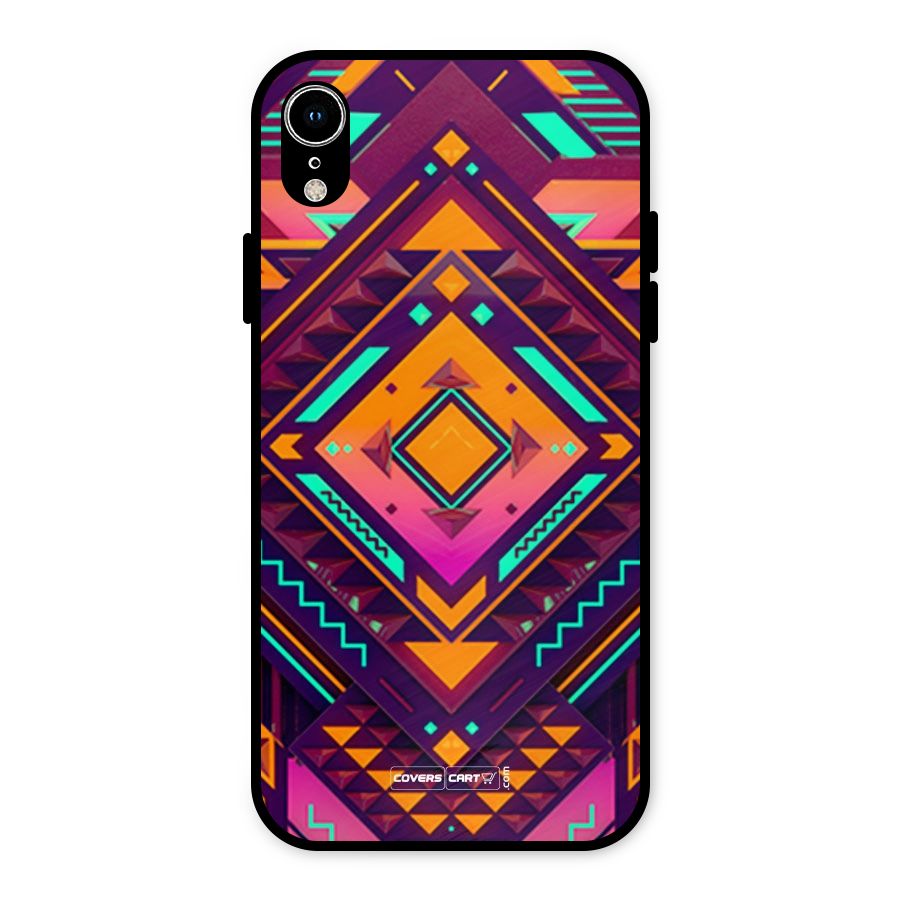 Creative Rhombus Metal Back Case for iPhone XR