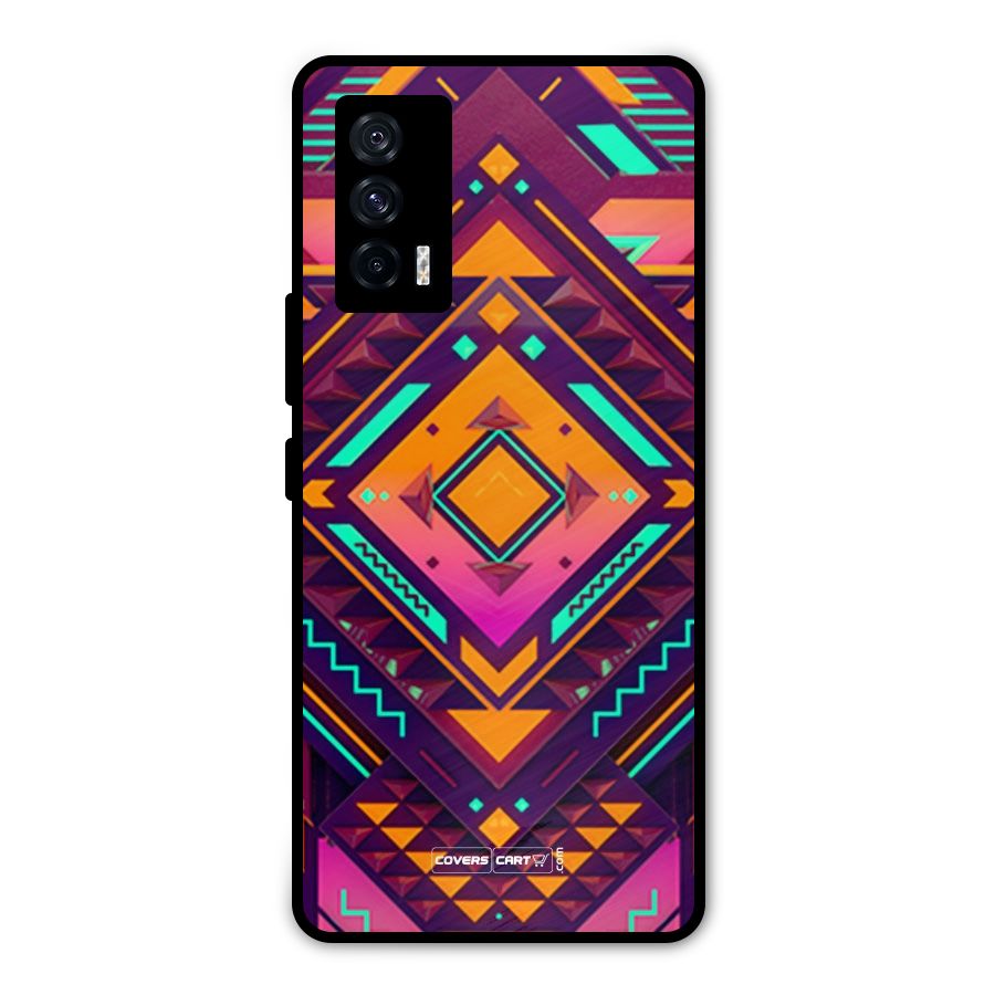 Creative Rhombus Metal Back Case for iQOO 7 5G