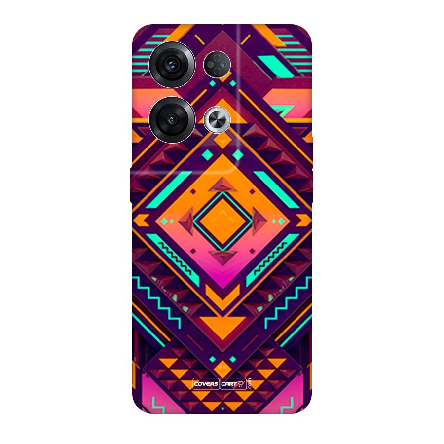 Creative Rhombus Original Polycarbonate Back Case for Oppo Reno8 Pro 5G