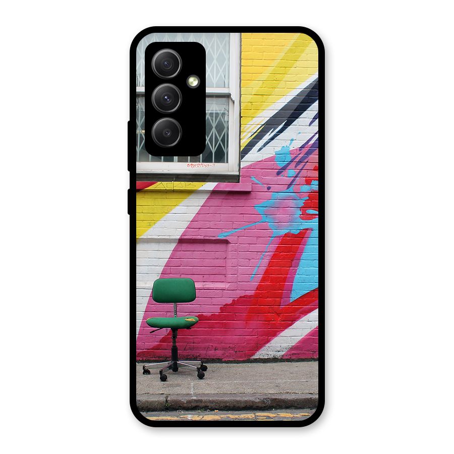 Creative Wall Art Glass Back Case for Galaxy A34