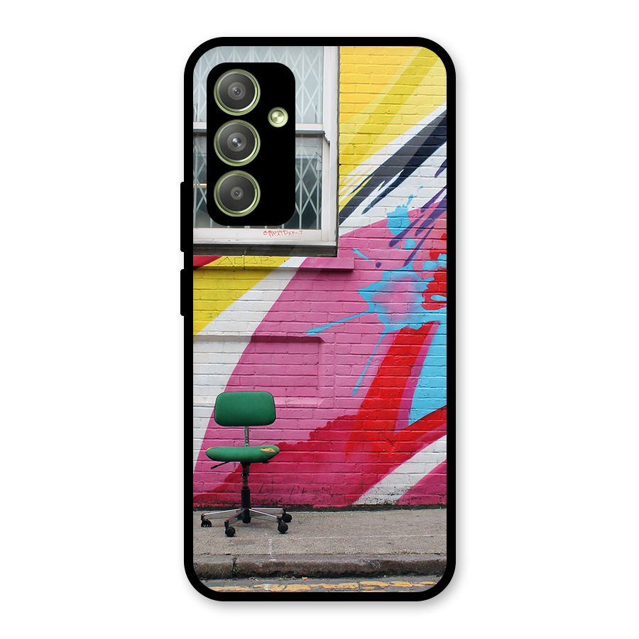 Creative Wall Art Glass Back Case for Galaxy A54