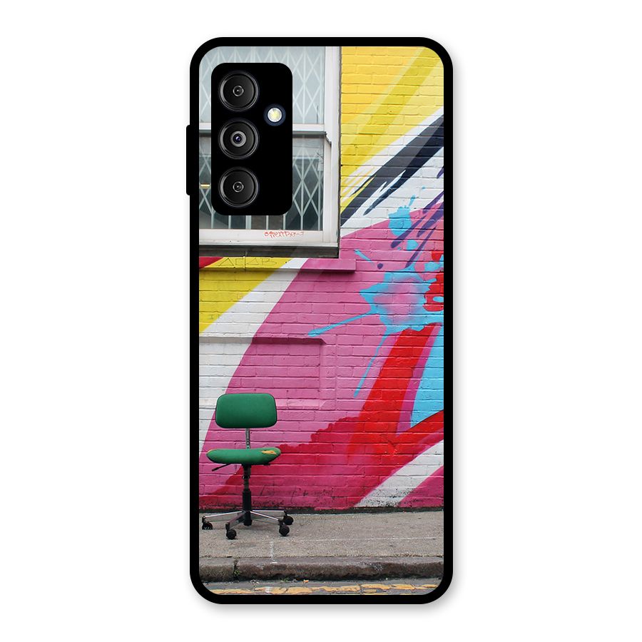 Creative Wall Art Glass Back Case for Galaxy M14 5G