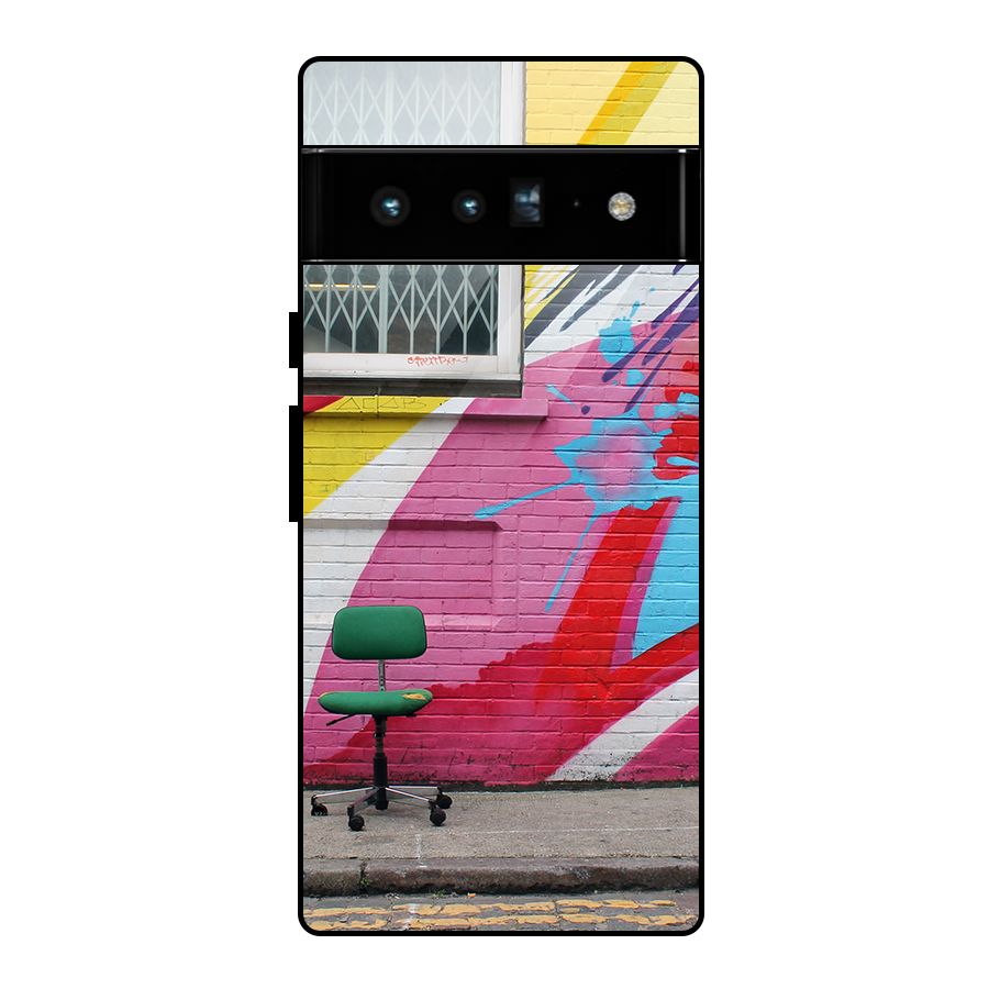 Creative Wall Art Glass Back Case for Google Pixel 6 Pro