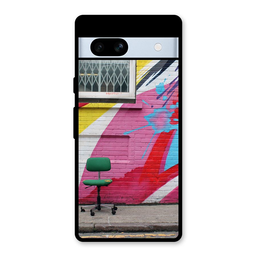 Creative Wall Art Glass Back Case for Google Pixel 7a