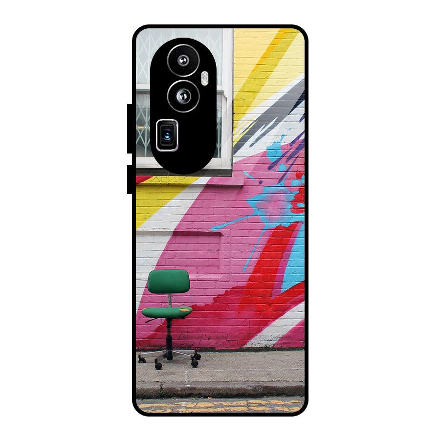 Creative Wall Art Glass Back Case for Oppo Reno10 Pro Plus