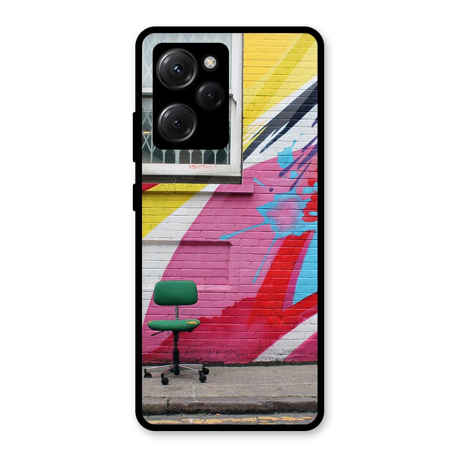 Creative Wall Art Glass Back Case for Poco X5 Pro
