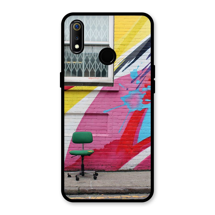 Creative Wall Art Glass Back Case for Realme 3