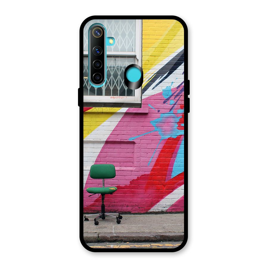 Creative Wall Art Glass Back Case for Realme 5