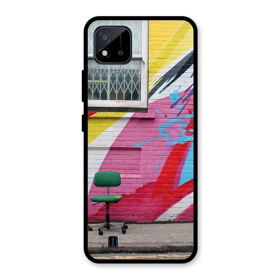Creative Wall Art Glass Back Case for Realme C11 2021