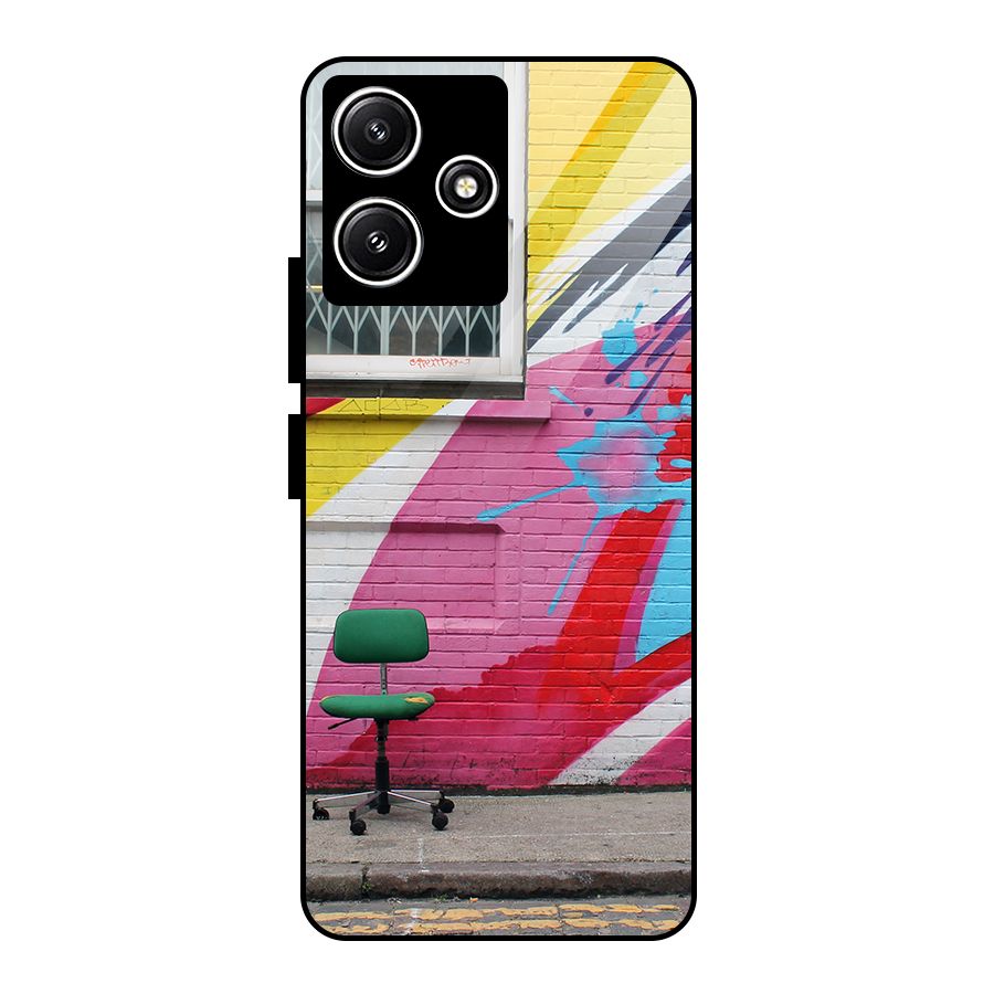 Creative Wall Art Glass Back Case for Redmi 12 5G