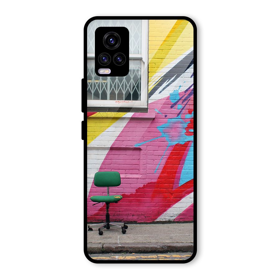 Creative Wall Art Glass Back Case for Vivo V20 2021