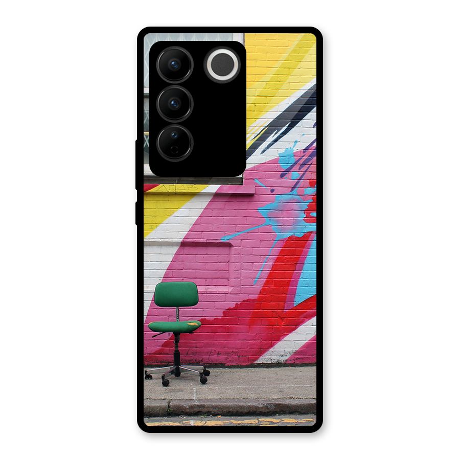 Creative Wall Art Glass Back Case for Vivo V27