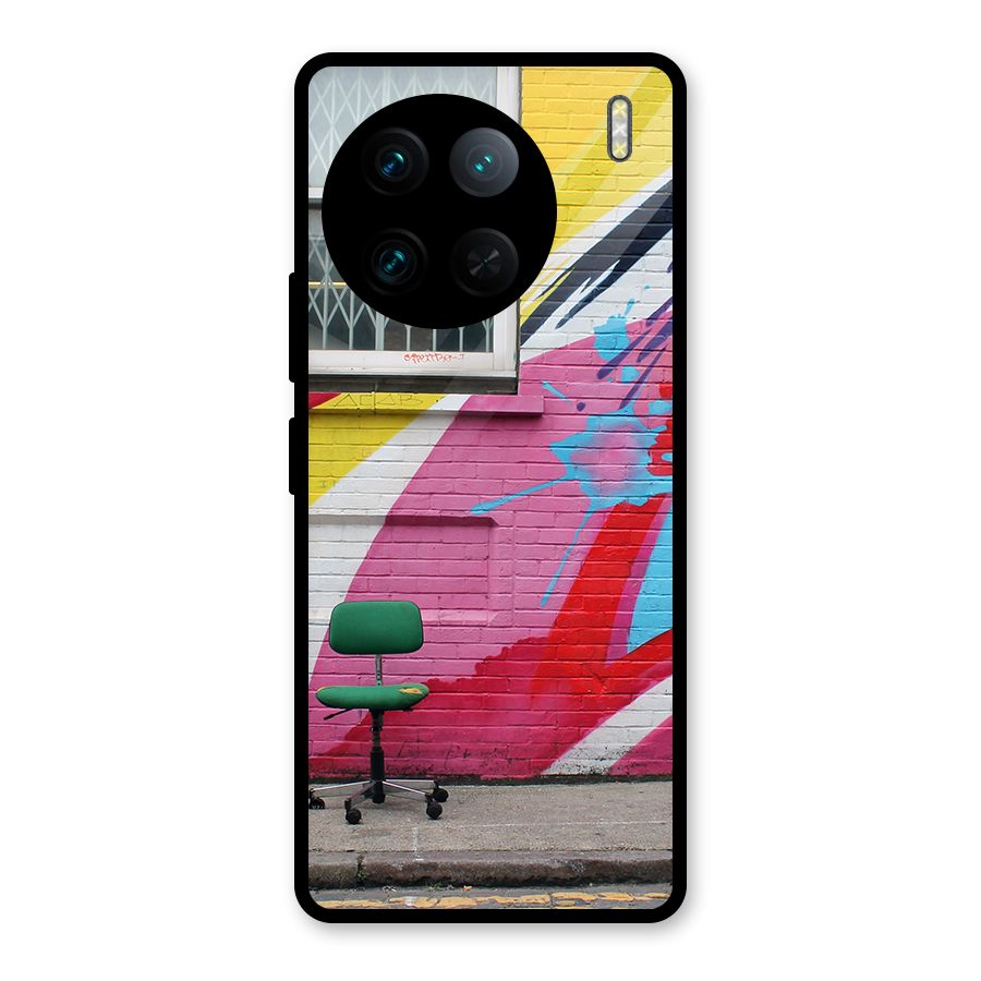 Creative Wall Art Glass Back Case for Vivo X90 Pro
