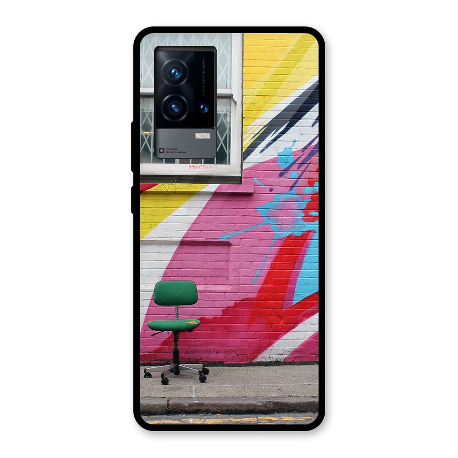 Creative Wall Art Glass Back Case for iQOO 9 5G