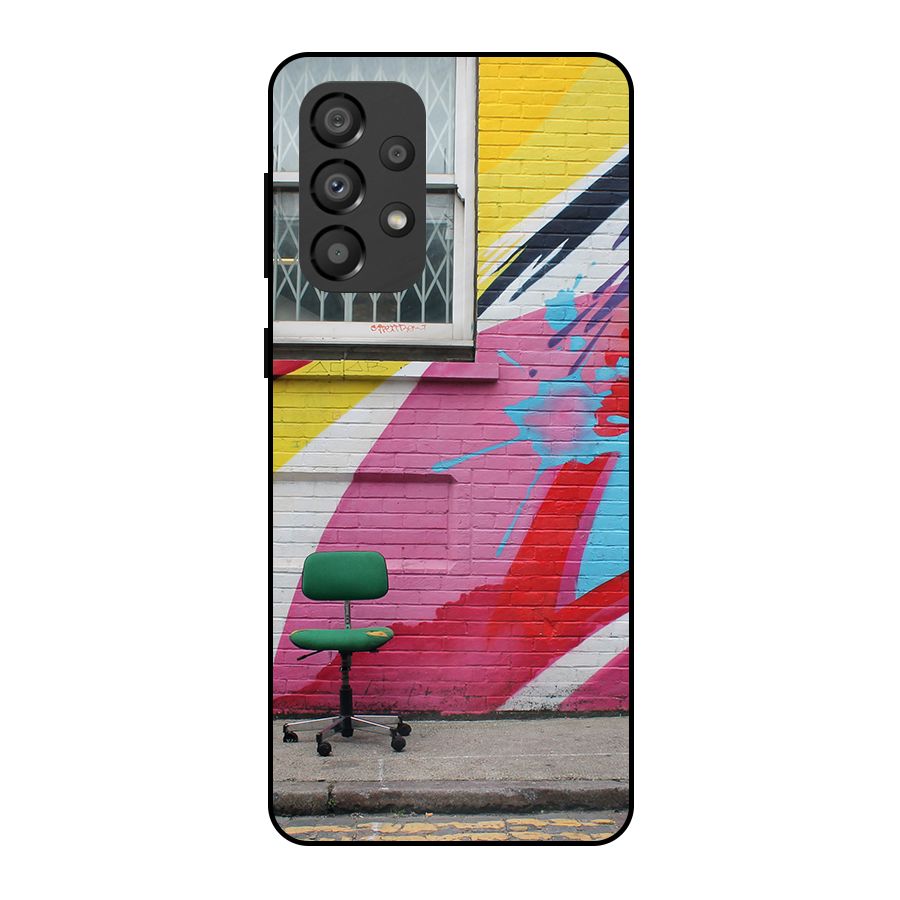 Creative Wall Art Metal Back Case for Galaxy A33 5G