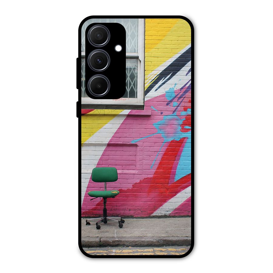 Creative Wall Art Metal Back Case for Galaxy A35