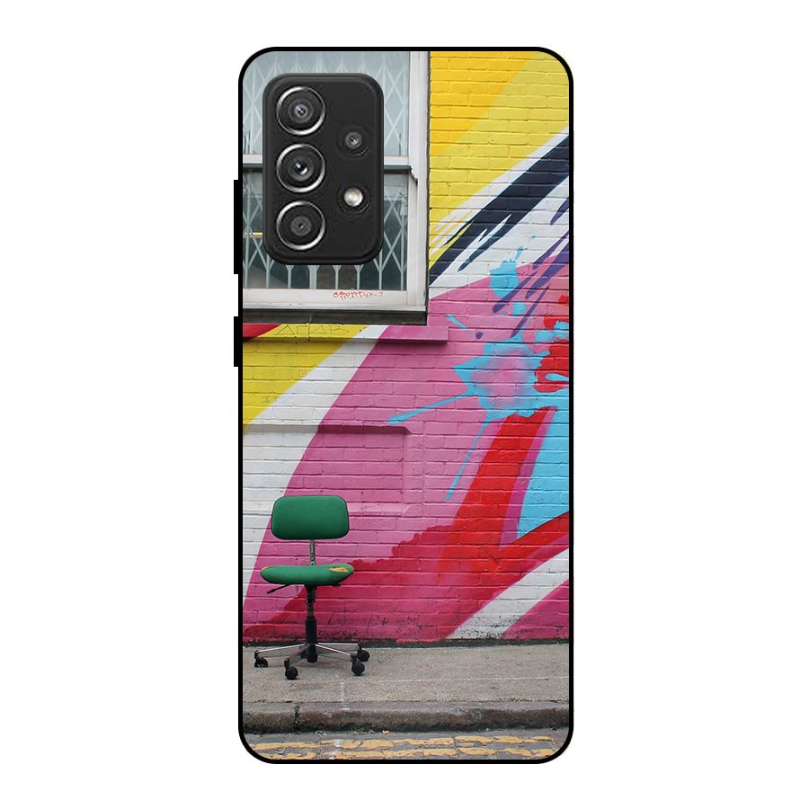 Creative Wall Art Metal Back Case for Galaxy A52s 5G