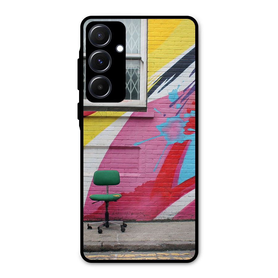 Creative Wall Art Metal Back Case for Galaxy A55