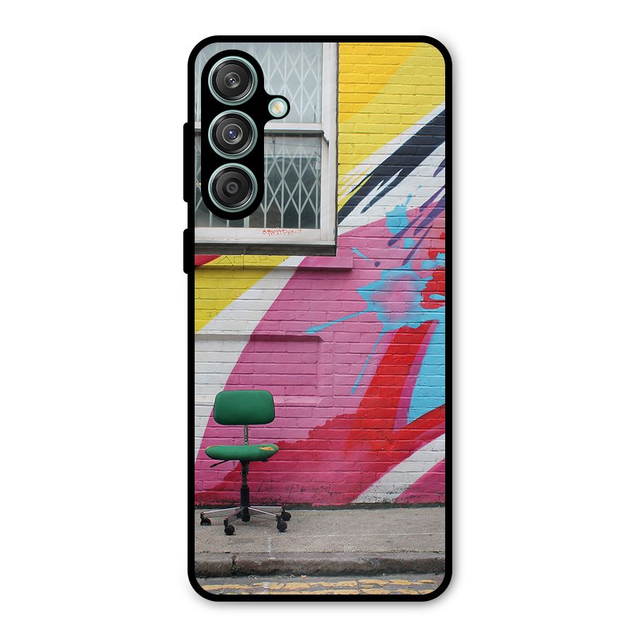 Creative Wall Art Metal Back Case for Galaxy M55 5G