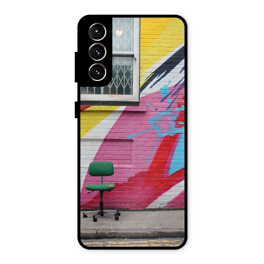 Creative Wall Art Metal Back Case for Galaxy S21 5G