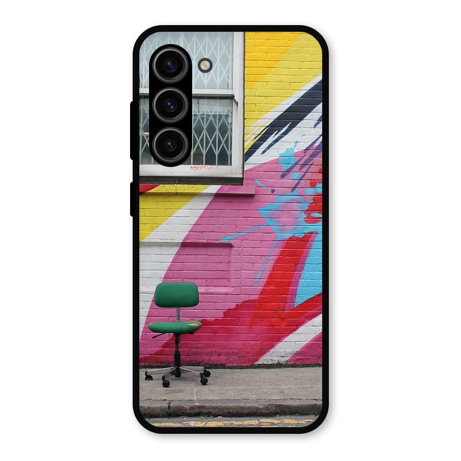 Creative Wall Art Metal Back Case for Galaxy S23