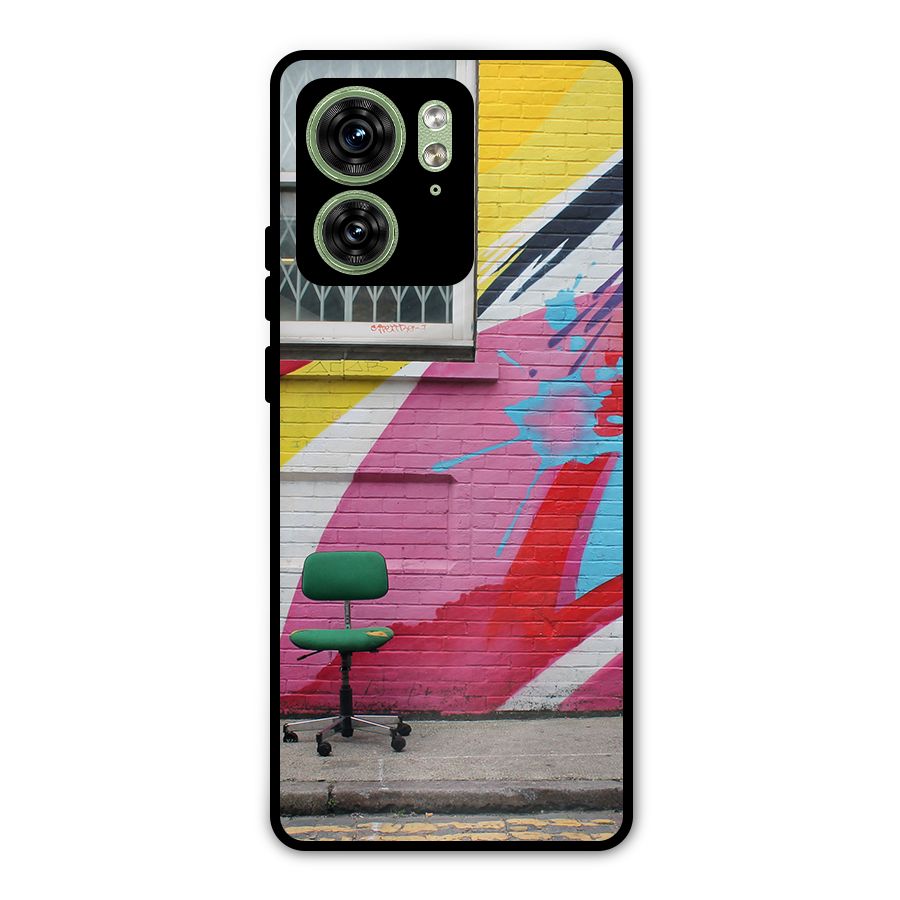 Creative Wall Art Metal Back Case for Motorola Edge 40 5G