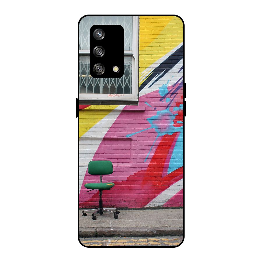 Creative Wall Art Metal Back Case for Oppo F19