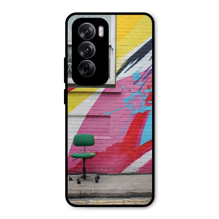 Creative Wall Art Metal Back Case for Oppo Reno12