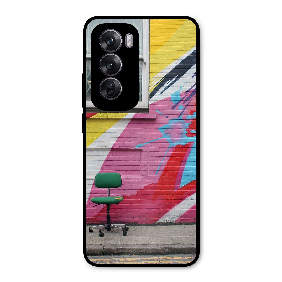 Creative Wall Art Metal Back Case for Oppo Reno12 Pro