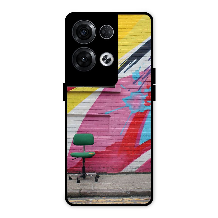 Creative Wall Art Metal Back Case for Oppo Reno8 Pro 5G