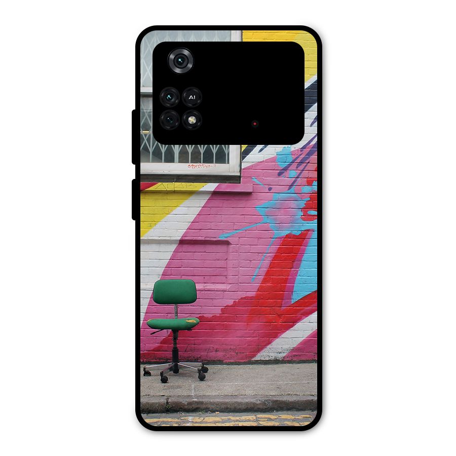 Creative Wall Art Metal Back Case for Poco M4 Pro 4G