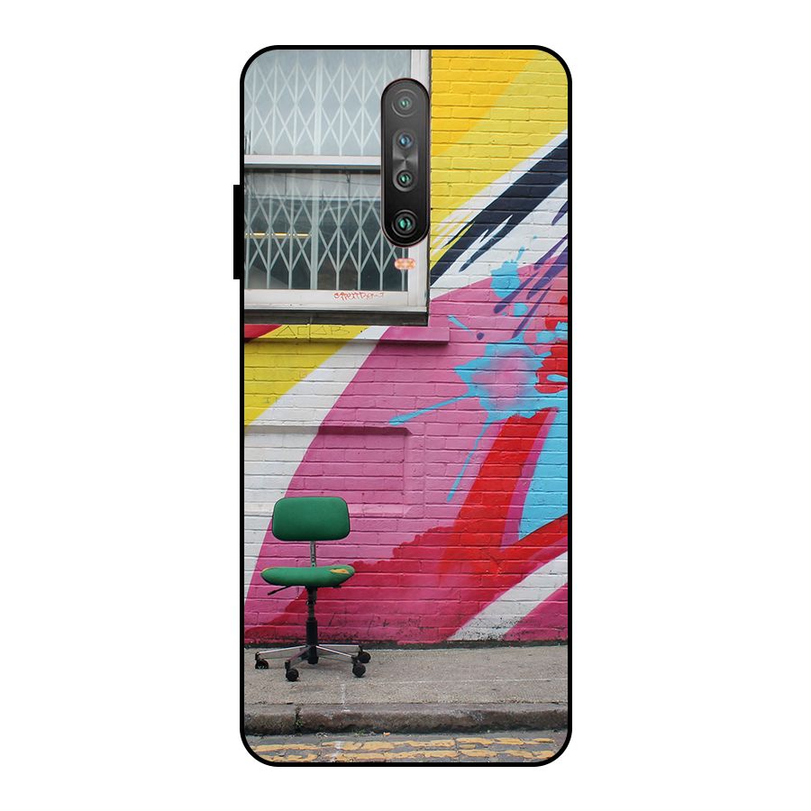 Creative Wall Art Metal Back Case for Poco X2