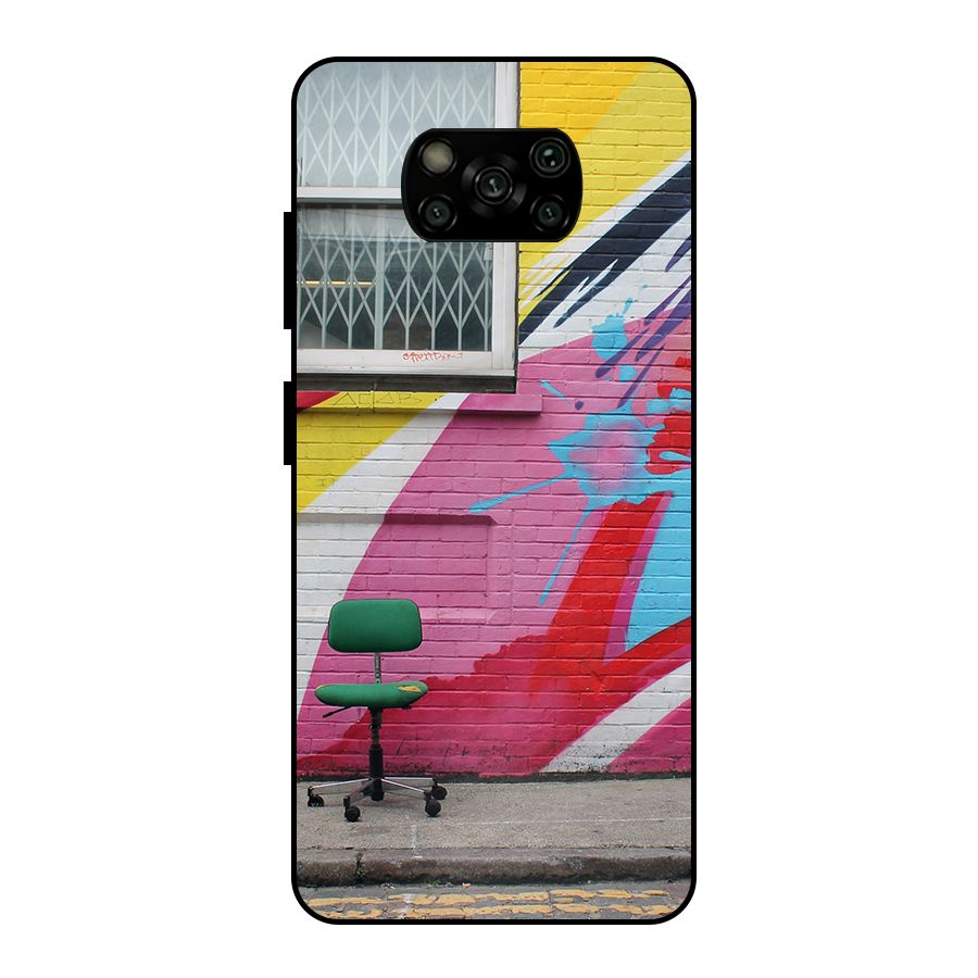 Creative Wall Art Metal Back Case for Poco X3