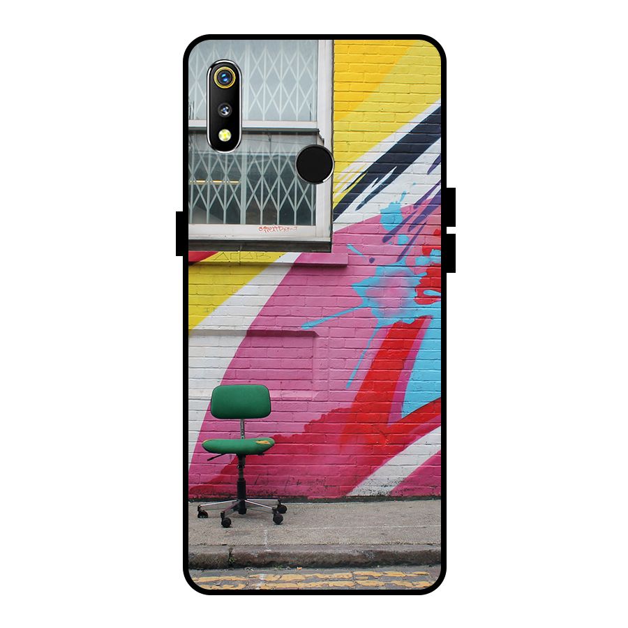 Creative Wall Art Metal Back Case for Realme 3i