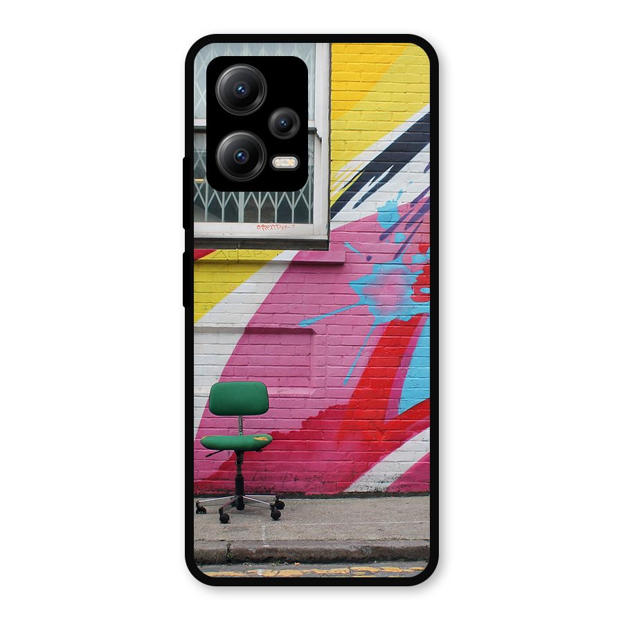 Creative Wall Art Metal Back Case for Redmi Note 12 5G