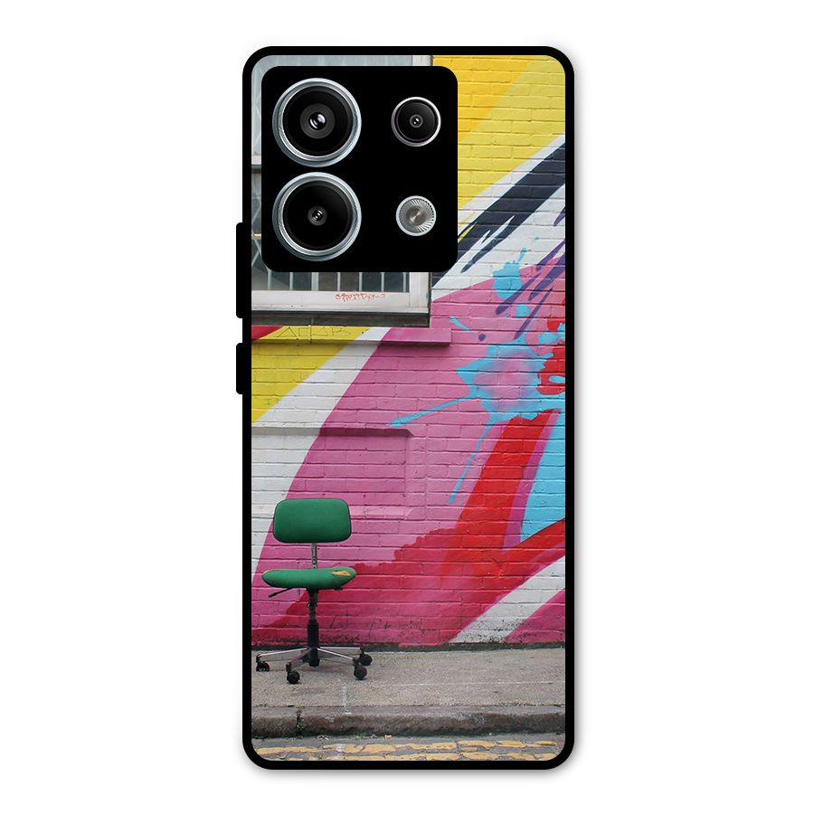 Creative Wall Art Metal Back Case for Redmi Note 13 Pro 5G