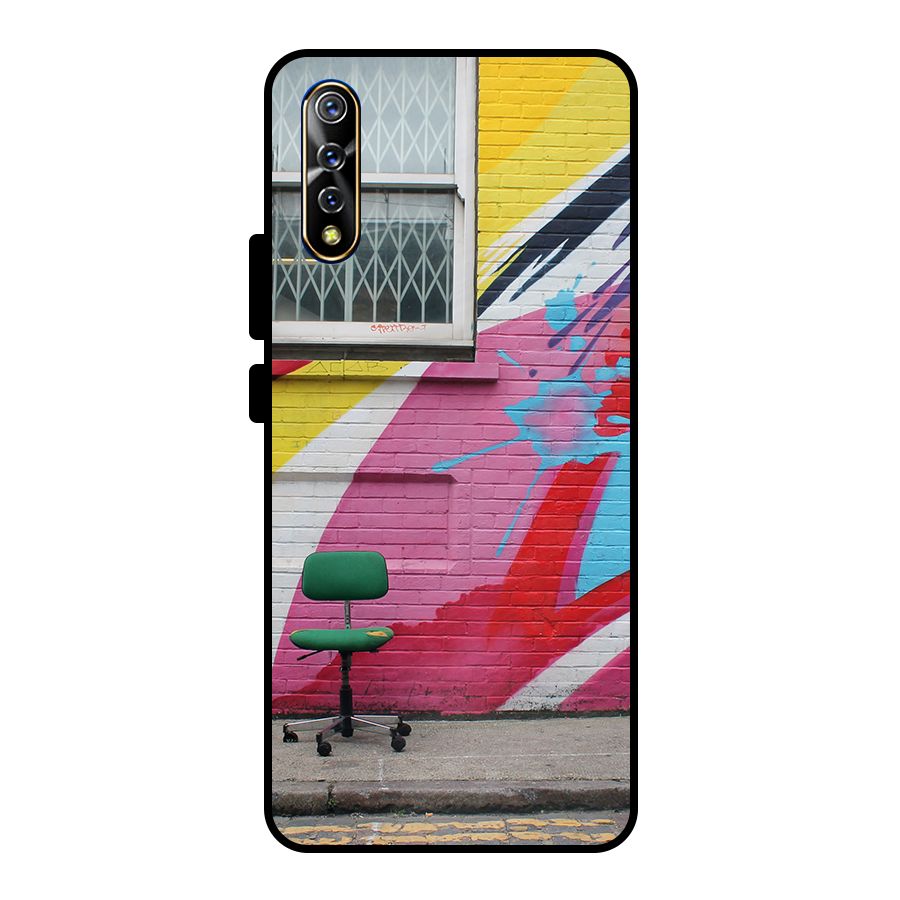 Creative Wall Art Metal Back Case for Vivo S1