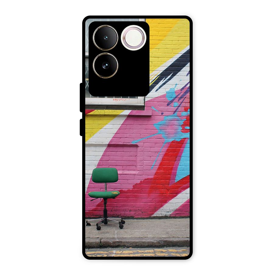 Creative Wall Art Metal Back Case for Vivo T2 Pro